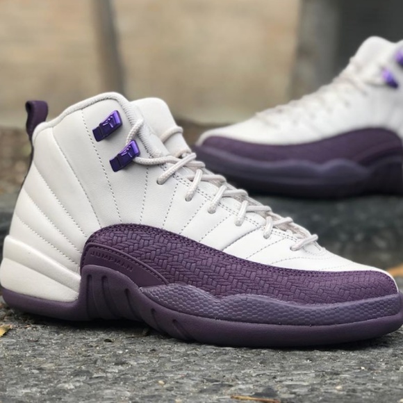 Jordan Shoes - Air Jordan Retro 12 GS “Desert Sand” Pro Purple 6Y